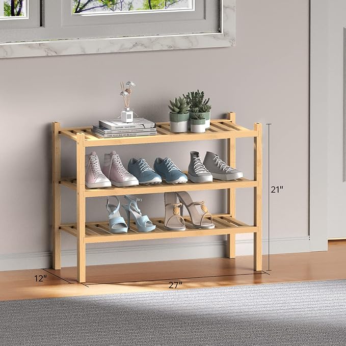 ROMGUAR CRAFT (Thick Bamboo Shoe Rack - Image 3