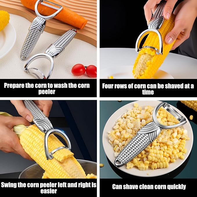 2 Packs Corn Peeler for Corn on the Cob, 2026 Upgraded corn cob stripper tool - Image 5