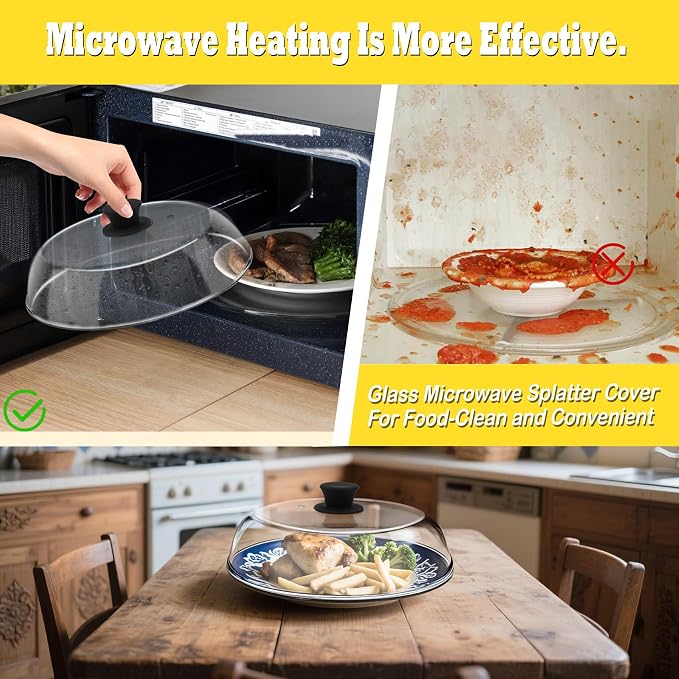 10in Glass Microwave Splatter Cover - Image 4