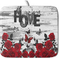Red Rose Dish Drying Mat 16x18 inch Romantic Floral Absorbent Microfiber Sink by Giwawa