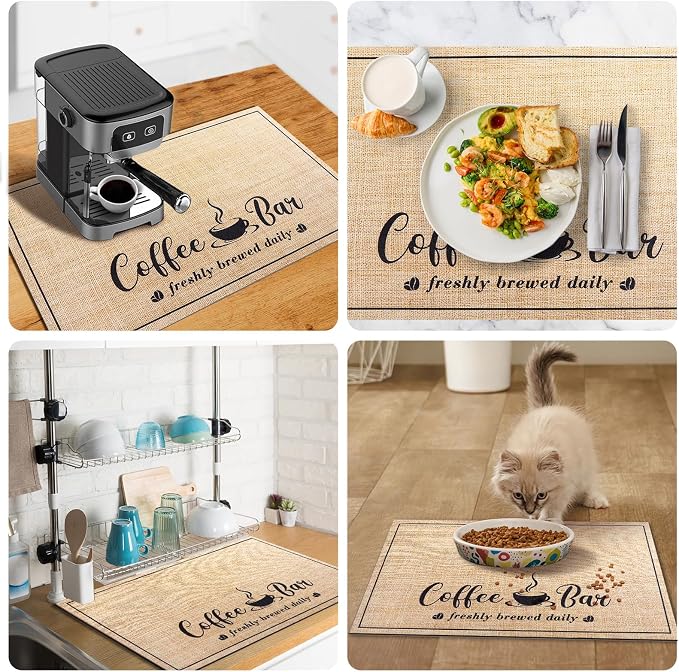 CooRug Absorbent Coffee Mat, Fashion Dish Drying Mat - Image 5