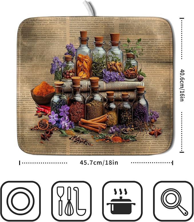 Vintage Kitchen Dish Drying Mat - Image 2