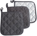 DII Basic Terry Collection Quilted 100% Cotton, Mineral Gray, 3 Piece by DII