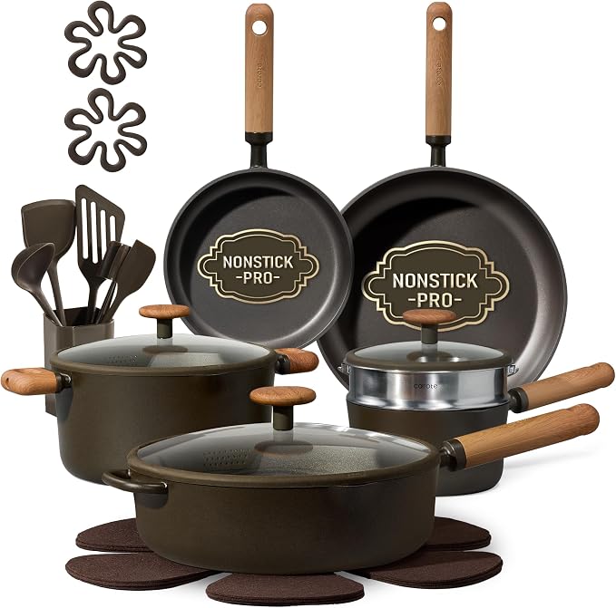 CAROTE Pots and Pans Set Non Stick, Induction Cooking Set by CAROTE