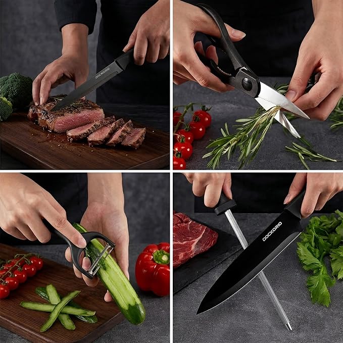 Kitchen Knife Set with Block, Chef Knives, Bread Knife, all in one - Image 6