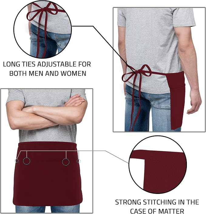 Utopia Wear 4 Pack Server Aprons - Image 4