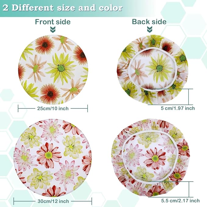 2 Large Reusable Beeswax Bowl Covers - Image 3