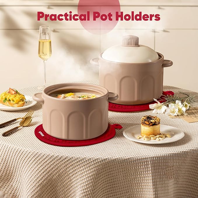 Oven Mitts and Pot Holders 4 Sets, Heat Resistant 500 ℉ Oven Mitt and Pot Holder - Image 5