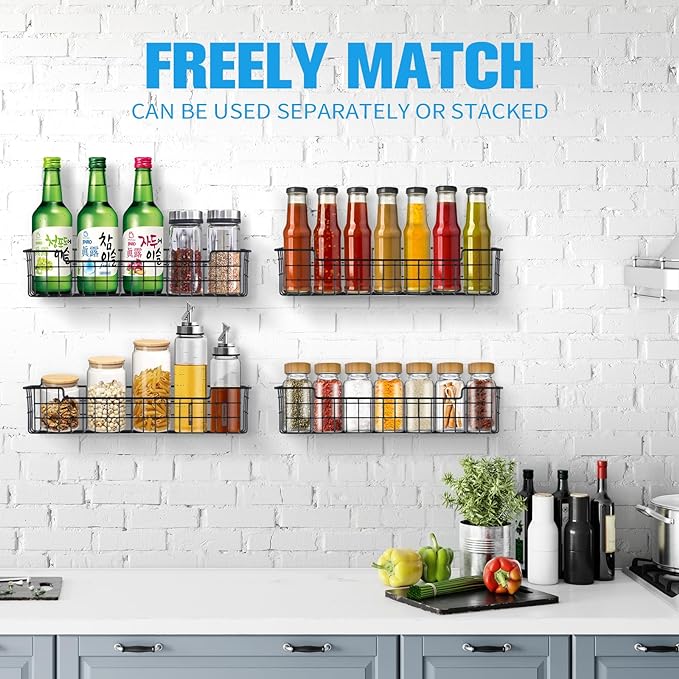 Spice Rack Organizer Wall Mount, Spice Organization Storage Shelf - Image 3