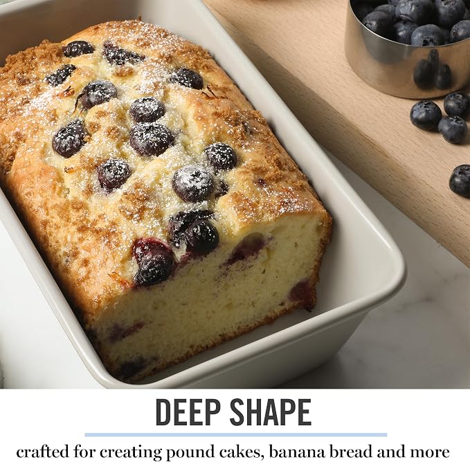 Martha Stewart Gallen 9-Inch Nonstick Carbon Steel Loaf Pan – Cool Grey - Image 6