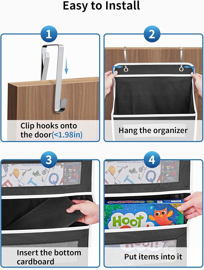 JARLINK Over the Door Organizer Storage, 5 Shelf Hanging Organizer - Image 7