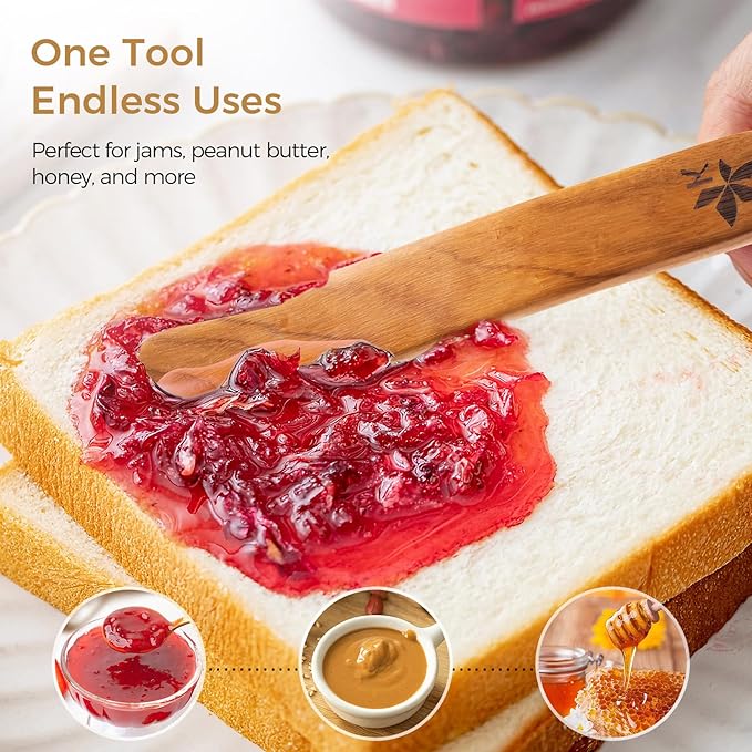 2 Pack Spurtle for Sourdough Starter, Danish Dough Whisk and Jar Spatula - Image 6