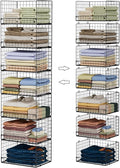 Yociyoga 7-Tier Stackable Closet Organizers and Storage Shelves, Foldable by FollowWithYociyogaTogether