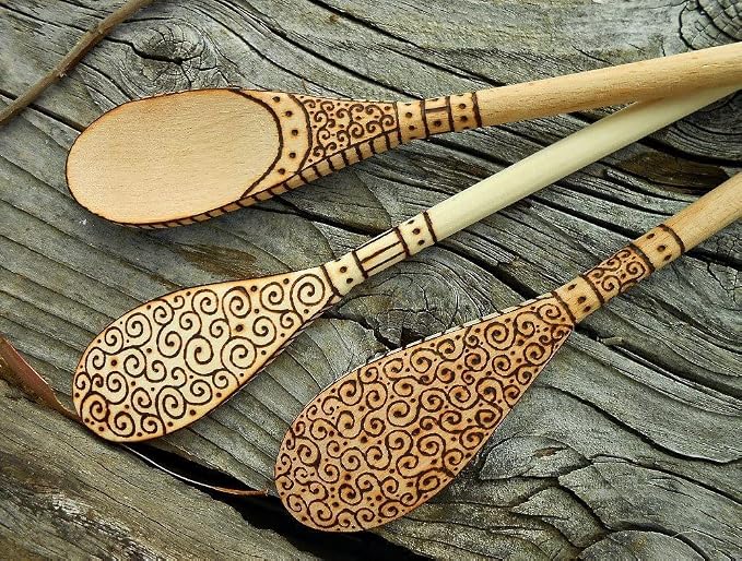 Kitchen Wooden Spoons Mixing Baking Serving Utensils Puppets 12 In - Image 3