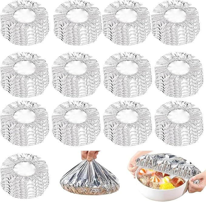70PCS Reusable Aluminum Foil Food Covers, Aluminum tin Foil Insulation Cover by Unknown