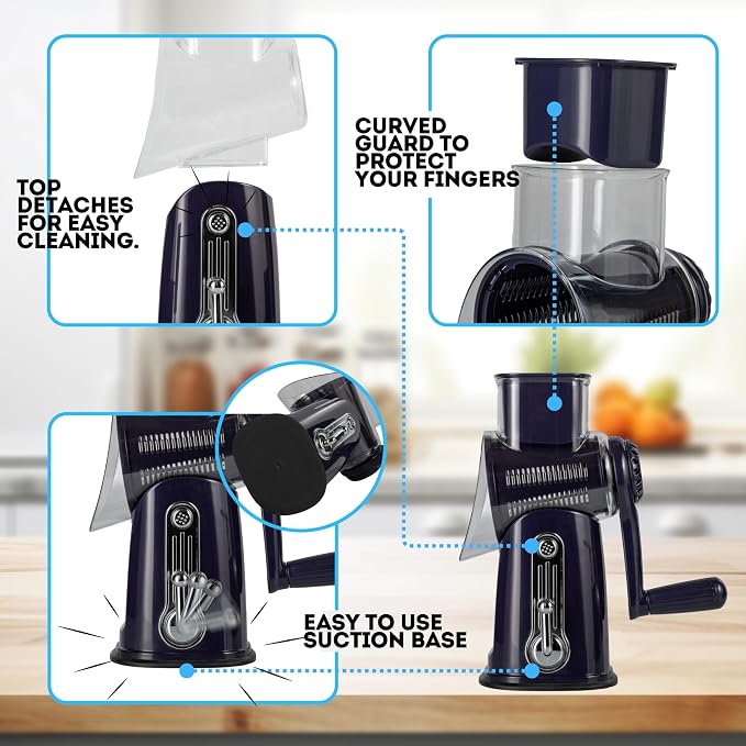 5-in-1 Rotary Cheese Grater - Image 3