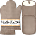 HOMWE Silicone Oven Mitts and Pot Holders, 4-Piece Set, Heavy Duty Cooking by HOMWE