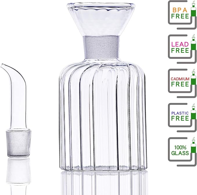 HAIZEEN 5 oz Glass Oil Dispenser Bottle, No Funnel Needed Cruet Decanter - Image 4