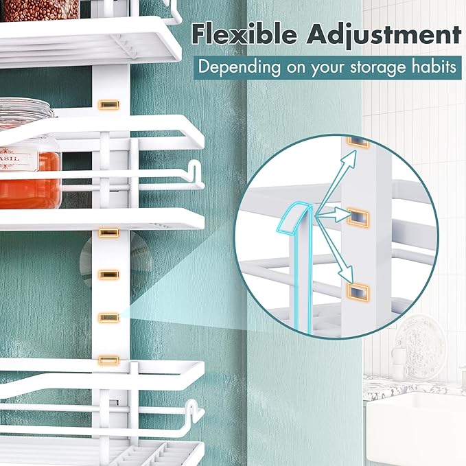Eastherry Over The Door Pantry Organizer，6-Tier Over The Door Organizer - Image 6