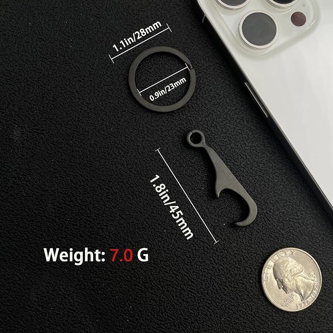 Titanium Bottle Opener, Small Keychain Beer Bottle Opener Can Opener - Image 4