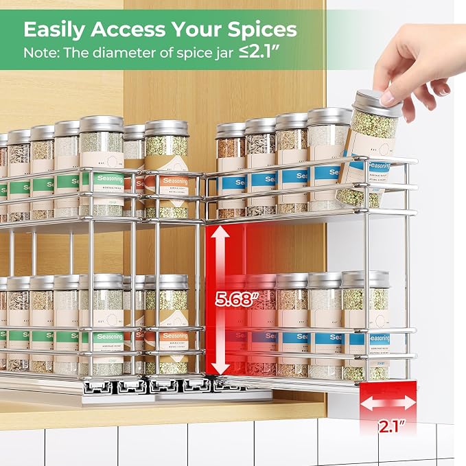 Mystozer Pull Out Spice Rack Organizer - Image 3