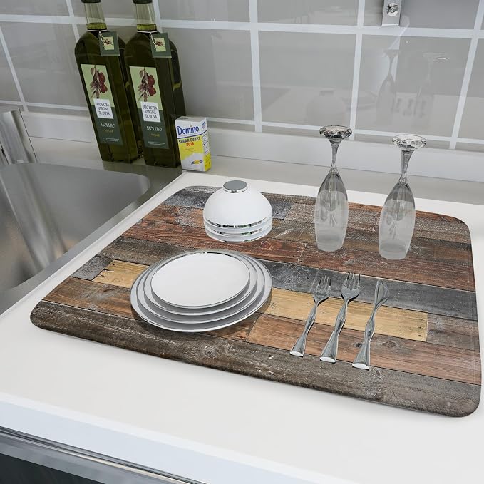 Giwawa Wood Grain Dish Drying Mat - Image 6
