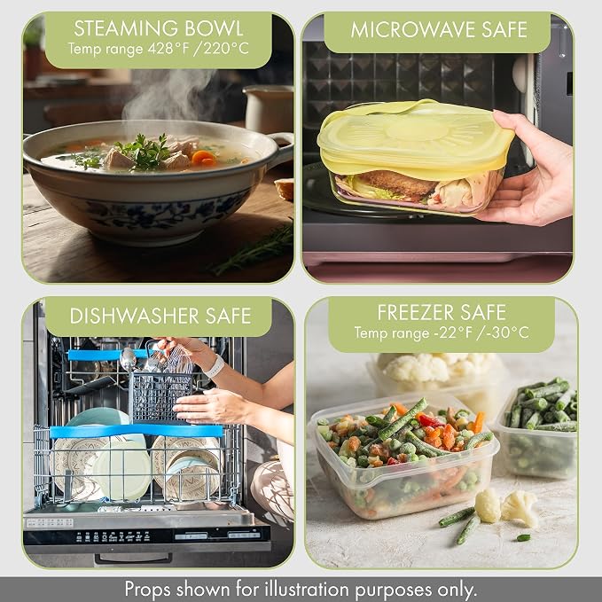 Reusable Silicone Stretchable Lids – 6‐Piece Multicolor Food Covers - Image 4