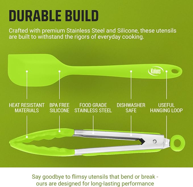 Kaluns Kitchen Tongs for Cooking Grilling Set of 4, BBQ Grill Tongs - Image 4