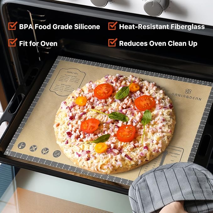 Silicone Pastry Mat, Oven Liner, Fondant/Pie Crust Mat - Image 3