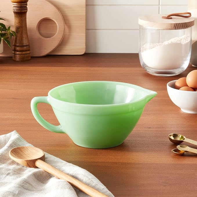Jadeite Glass Collection™ 1.25 Quart Mixing Bowl w/ Handle - Image 5