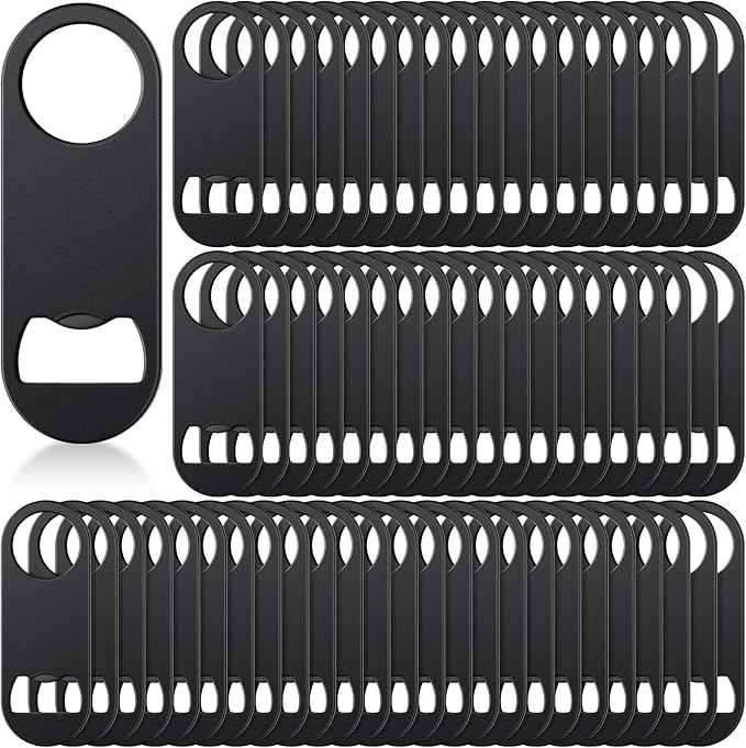 Remerry Bottle Openers Stainless Steel Flat Bottle Opener Bulk 3.4 x 1.3 Inches by Remerry