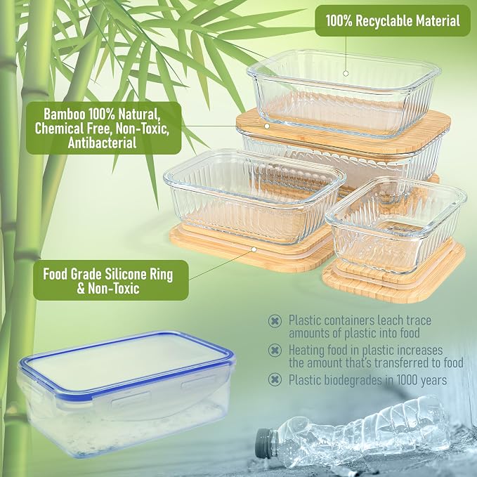 Ribbed Glass Tupperware Set - Image 6