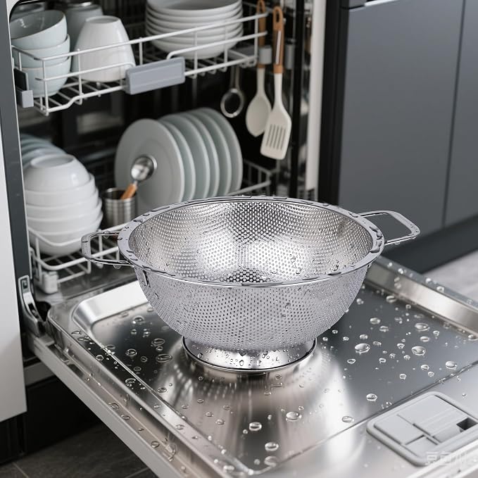 Kaishun Colander Stainless Steel 5-Quart, Kitchen Strainer - Image 5