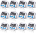 Weewooday 12 Pcs Digital Kitchen Magnetic Timer Bulk Classroom Count up by Weewooday