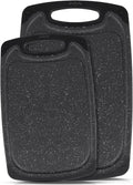 Cutting Boards Set, 15.7"×9.4" & 12.5"×7.7" Plastic Chopping Board Set by Unknown