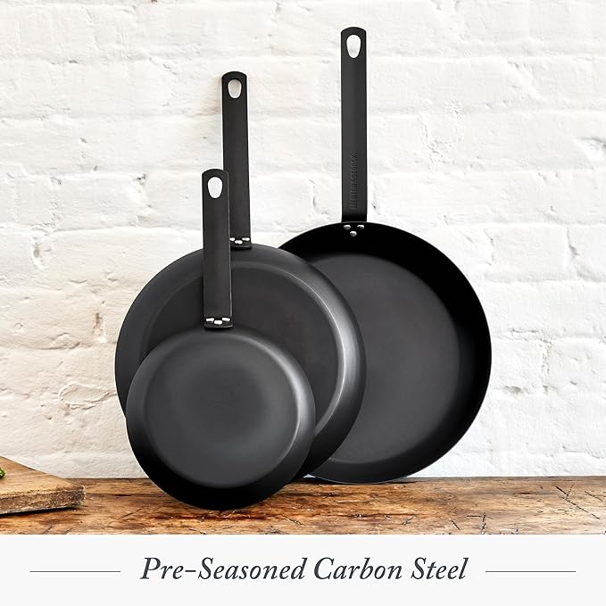 Merten & Storck Pre-Seasoned Carbon Steel 10” Frying Pan Skillet, Use on - Image 4