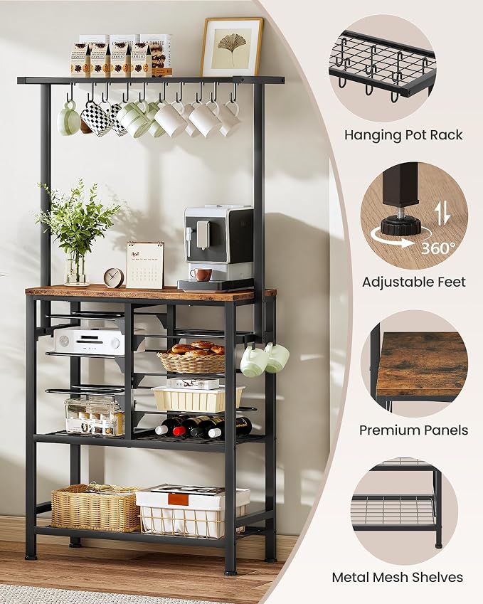 CHOEZON Pots and Pans Organizer Rack, Kitchen Bakers Rack, Kitchen Island Table - Image 6