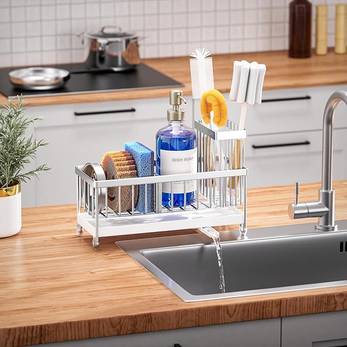 Cisily Sponge Holder for Kitchen Sink, Sink Caddy Organizer - Image 7
