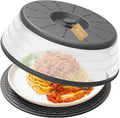 WVM Microwave Splatter Cover & Mat, Vented Collapsible Splatter Guard dish by WVM