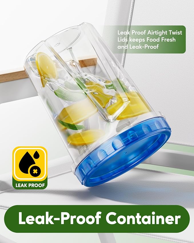 Canfanni 10 Pack-33oz Freezer Storage Containers Set, Plastic Food Storage - Image 4