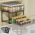 Spice Rack Organizer for Cabinet, 2 Tier Vertical Pull Out Spice Rack – Heavy by GoodProductsGoodLife