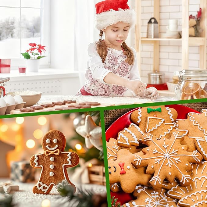 Husfunov Christmas Cookie Cutters Set 6 Pieces, Stainless Steel Metal Cutter - Image 5