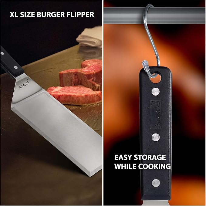 Turner 4x8 Stainless Steel Metal Griddle Spatula - Image 2