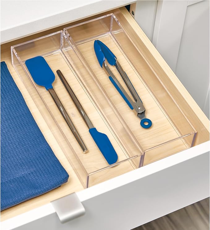 iDesign Clarity Drawer, Kitchen and Bathroom Organization Silverware, Large-Set - Image 7