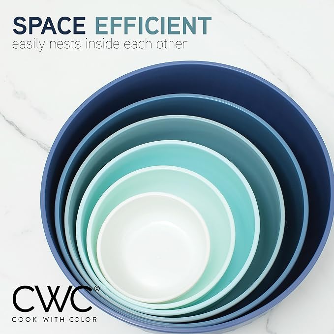 COOK WITH COLOR Prep Bowls with Lids- Wide and Deep Nesting Plastic Small - Image 6