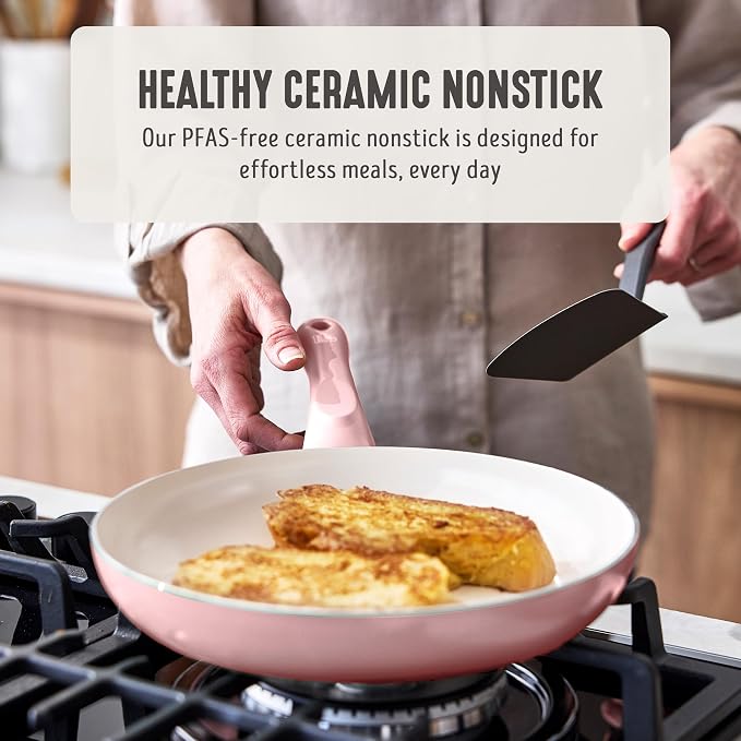 GreenLife 2-Piece Nonstick Frying Pan Set, 8” & 10” Skillets, Non-Toxic Ceramic - Image 2