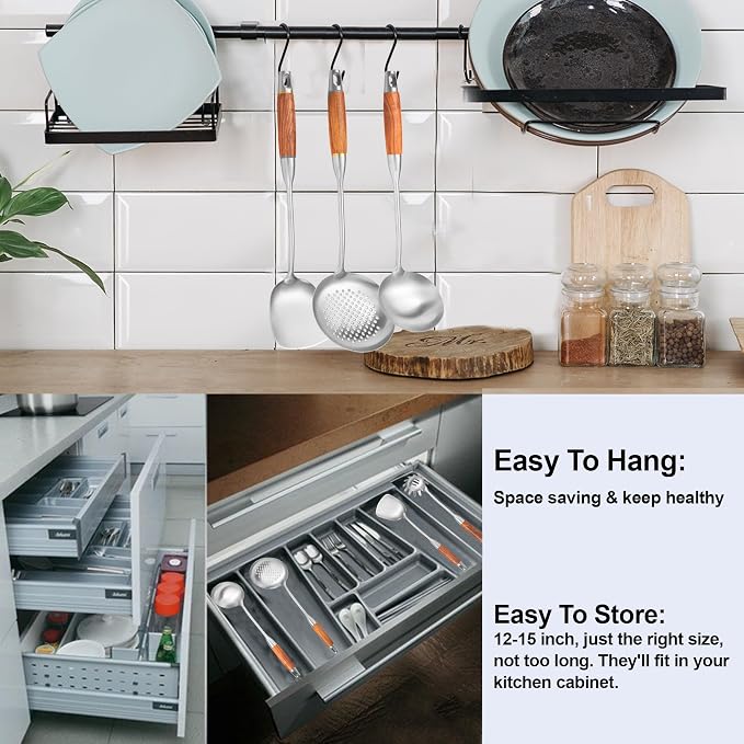 Stainless Steel Kitchen Utensils Set - Image 6