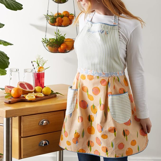 DII Women's Spring & Summer Apron Collection Adjustable, Two Large Pockets & - Image 4
