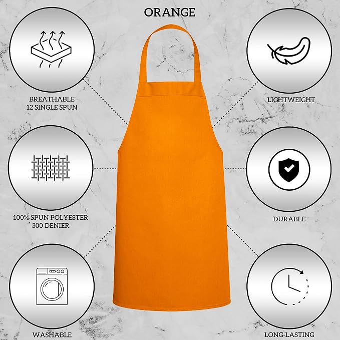GREEN LIFESTYLE 120 Pack Professional Chef Apron – Grilling Aprons - Image 3