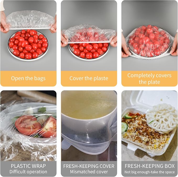 100 Bowl Covers Shower Caps for Sourdough Bread Proofing Large Elastic Reusable - Image 7